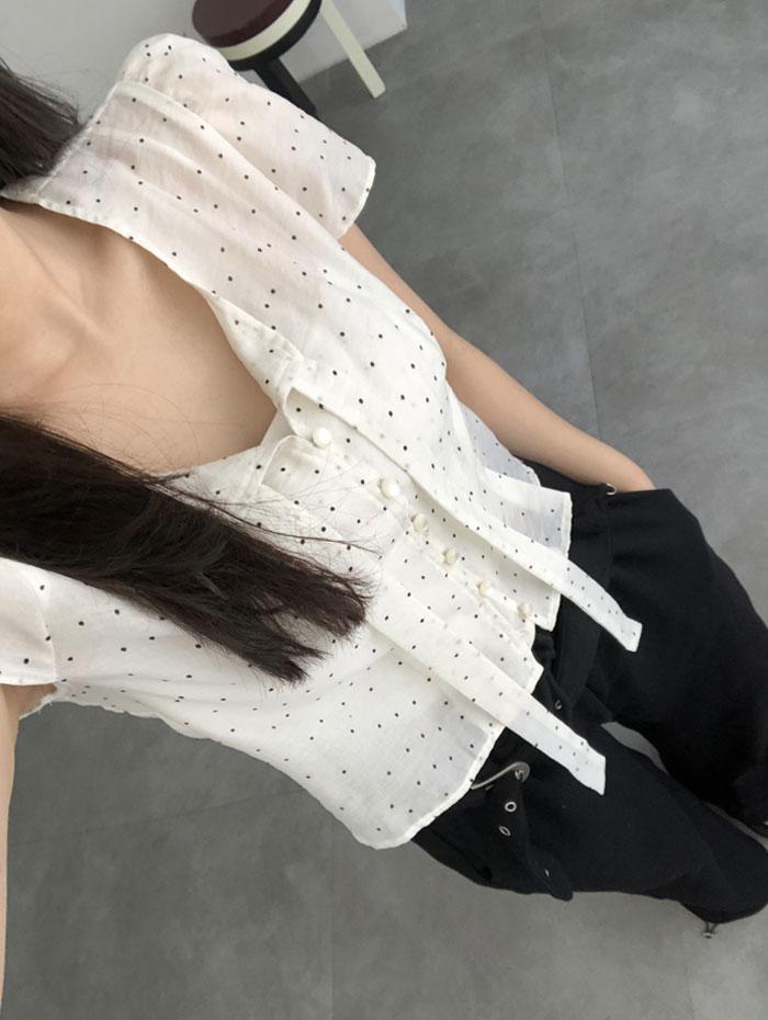 [Mua'd] 쿠키 도트 블라우스 (3color)