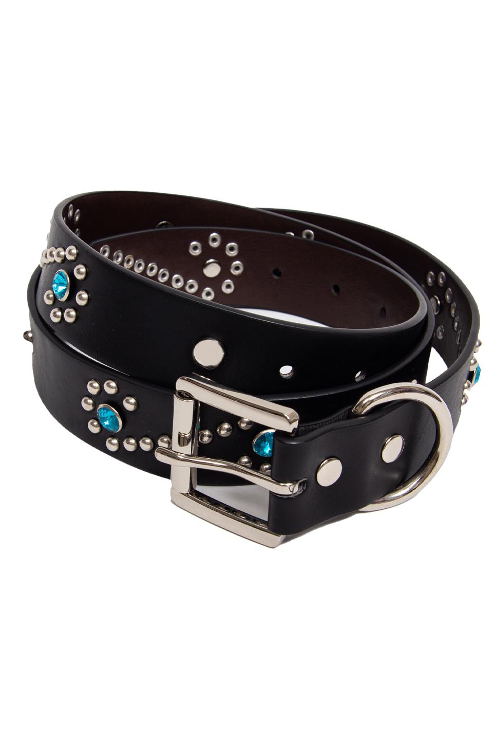 STUD BEADS BELT [ALL BLACK]