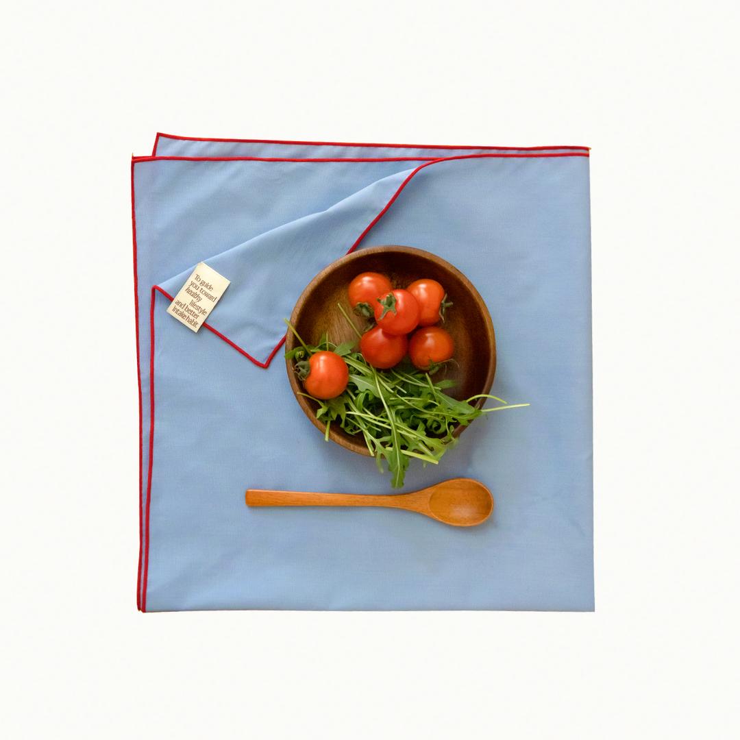 [ Object_bo ] 멀티패브릭 면 보자기 Ocean blue _ Red