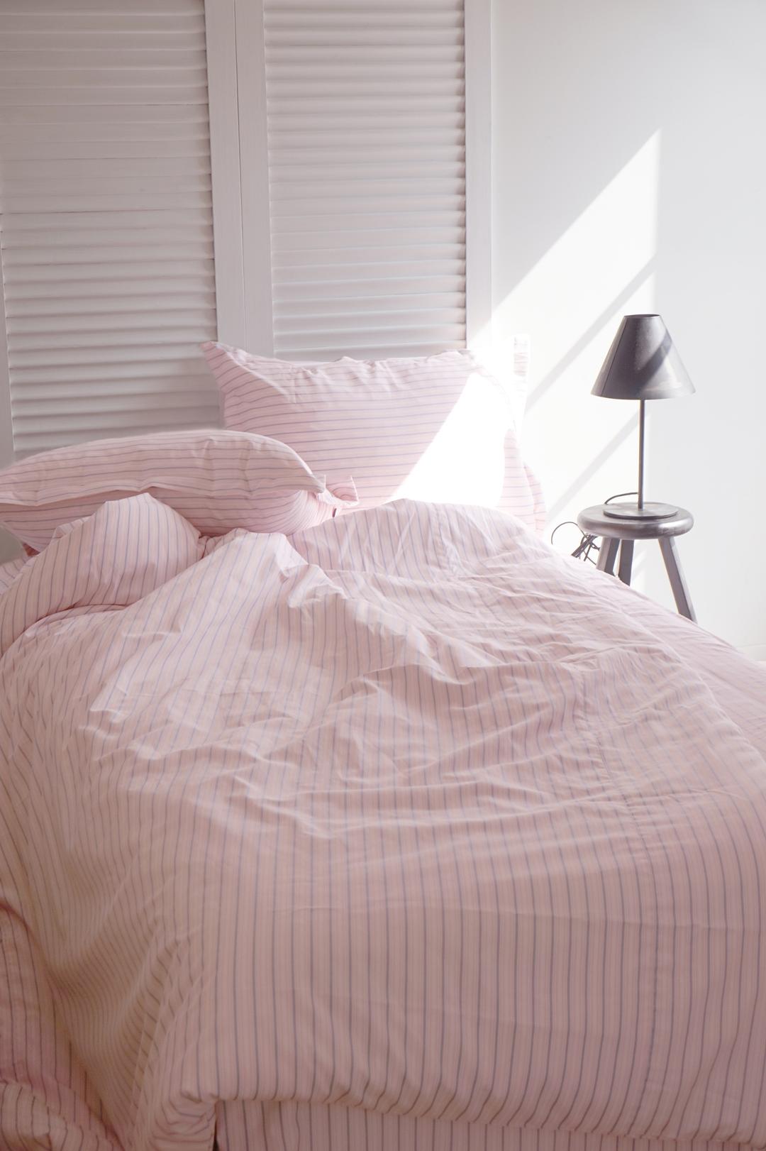 Pink Gray Allegro Stripe 이불커버