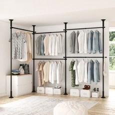 리우리빙 튼튼한 행거 5단 38mm 블랙/블랙앤화이트