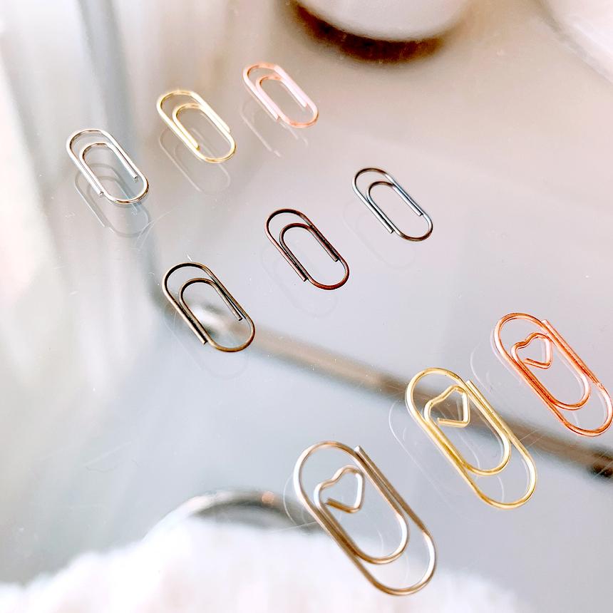 심플 미니 클립 하트 포인트 미니 클립 30P