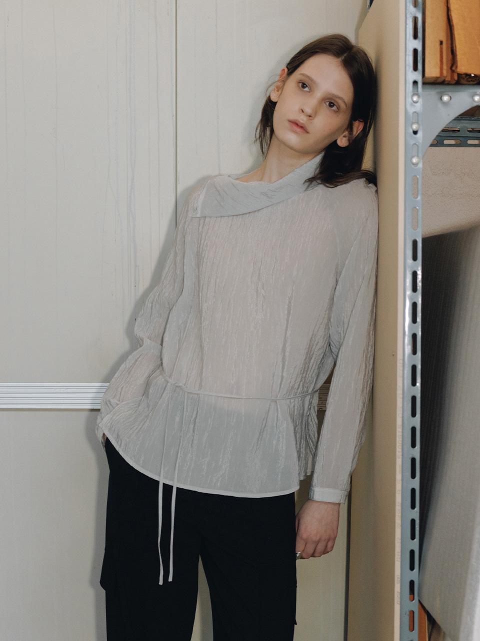 Asymmetric Collared Blouse SW6SB617_2color