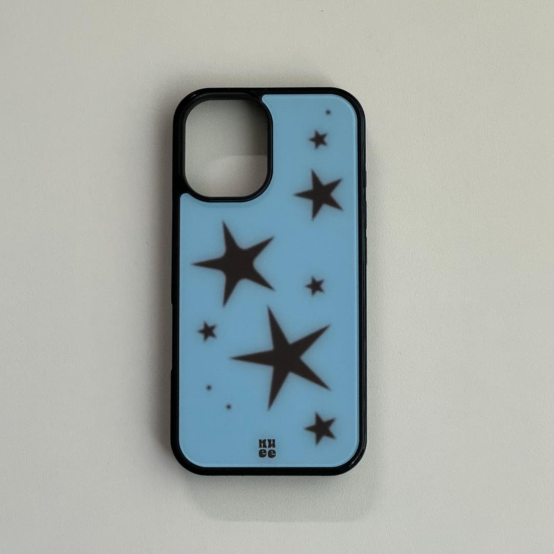 stars case (blue brown)  글라스 범퍼 케이스