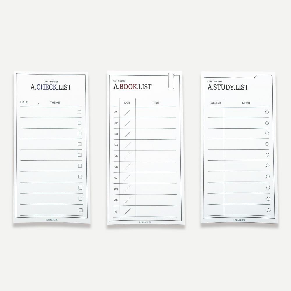 떡메 체크리스트 스터디 플래너 북리스트 심플 떡메모지 다꾸 공부 다이어리 독서