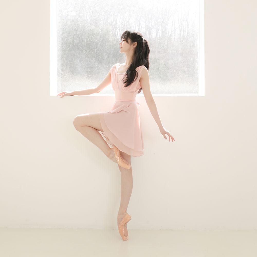 일레르 Windy 2겹 미디 스커트/ 피치, 성인발레복