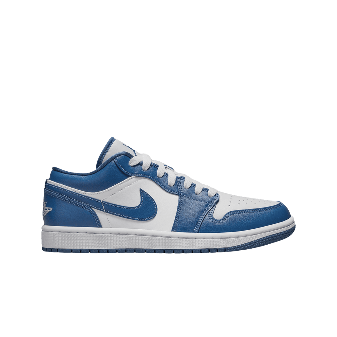 (W) Jordan 1 Low White Dark Marina Blue