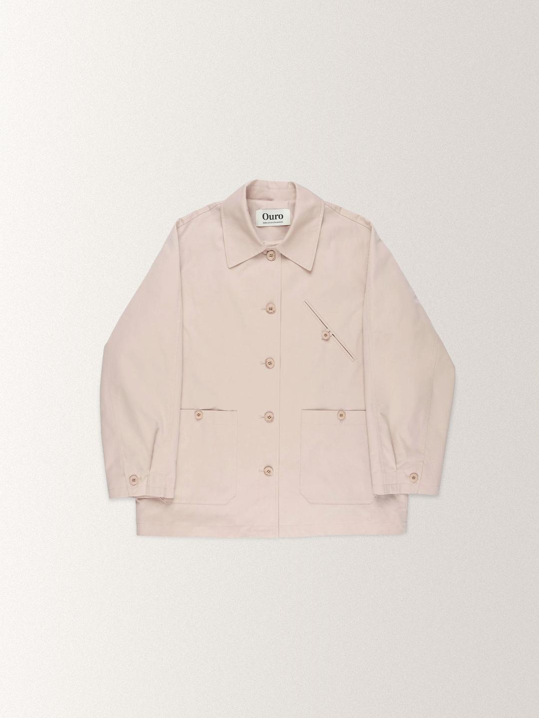 COTTON SAPARI TRENCH JACKET [ POWDER PINK ]