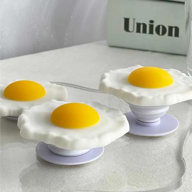 당일출고🚀 계란후라이 그립톡🍳 귀여운 스마트톡💛 우정템 커플템 실리콘그립톡 투명그립톡 폰케이스 우정그립톡 커플그립톡 생일 선물 친구생일