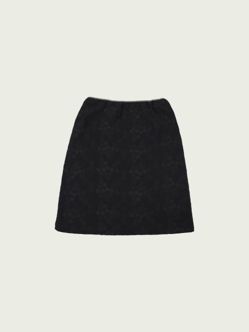 Uki Midi Skirt Black Gypsophila