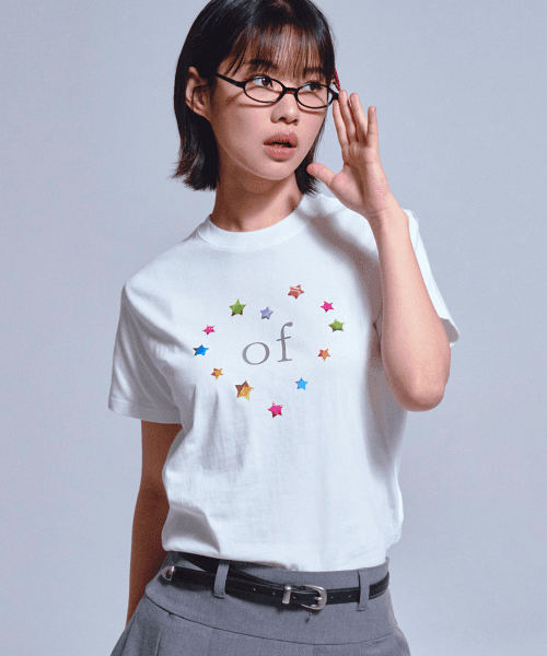 [WOMAN]OF STAR 슬림 반팔티_2color