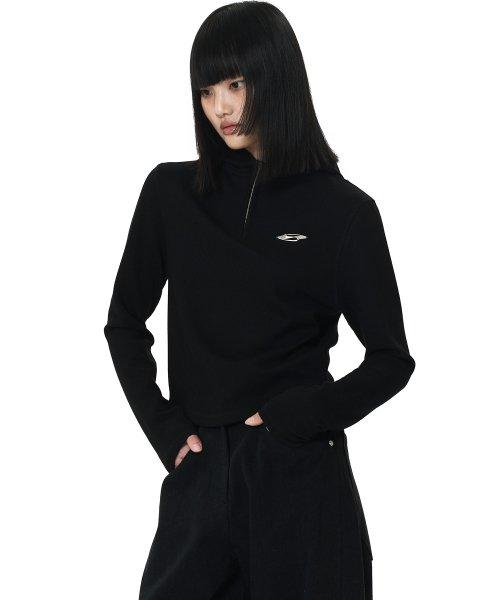 Women ribbed jip-up [black]