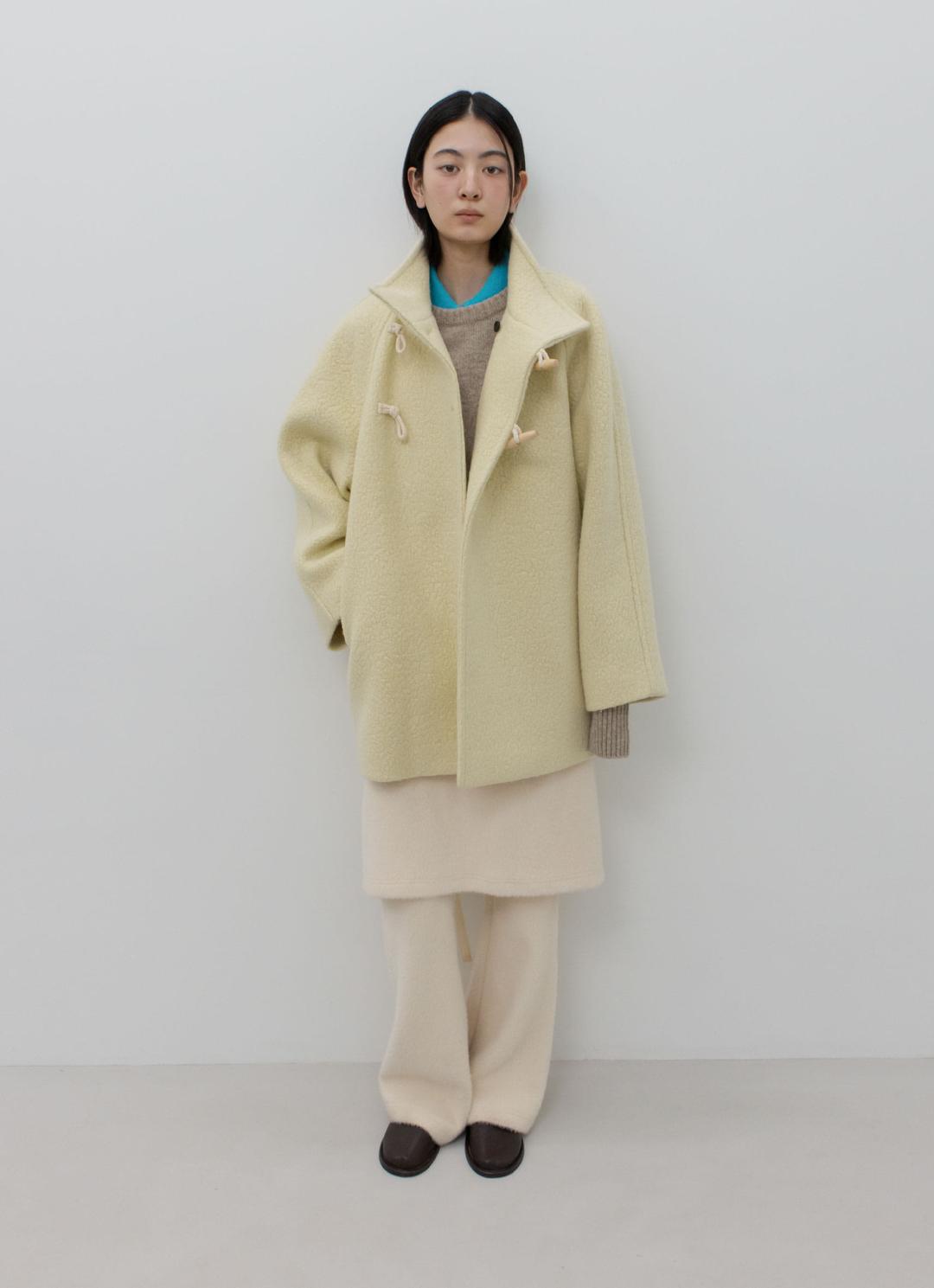 [12/19 예약배송] 25FW HIGH-NECK TOGGLE COAT / BUTTER