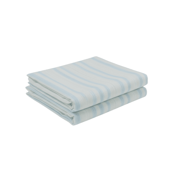 [클라우스 스트라이프 쉬폰 커튼] : 옐로우블루