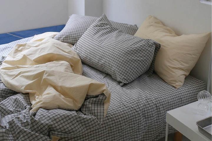 봄맞이 빈츠체크 양면 이불커버 3colors (SS/Q/K)