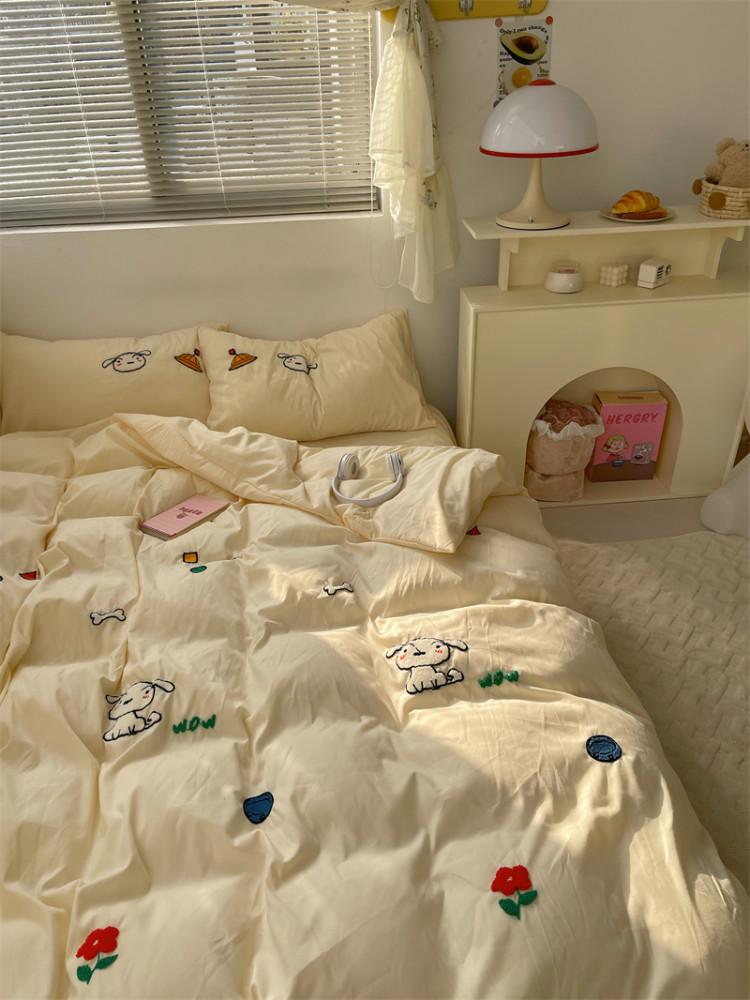 3color 흰둥이 귀여운 베딩커버세트