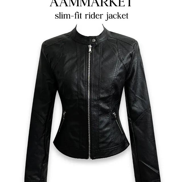 [Y2k/slim-fit] 레이싱 슬림 라이더자켓 가죽자켓