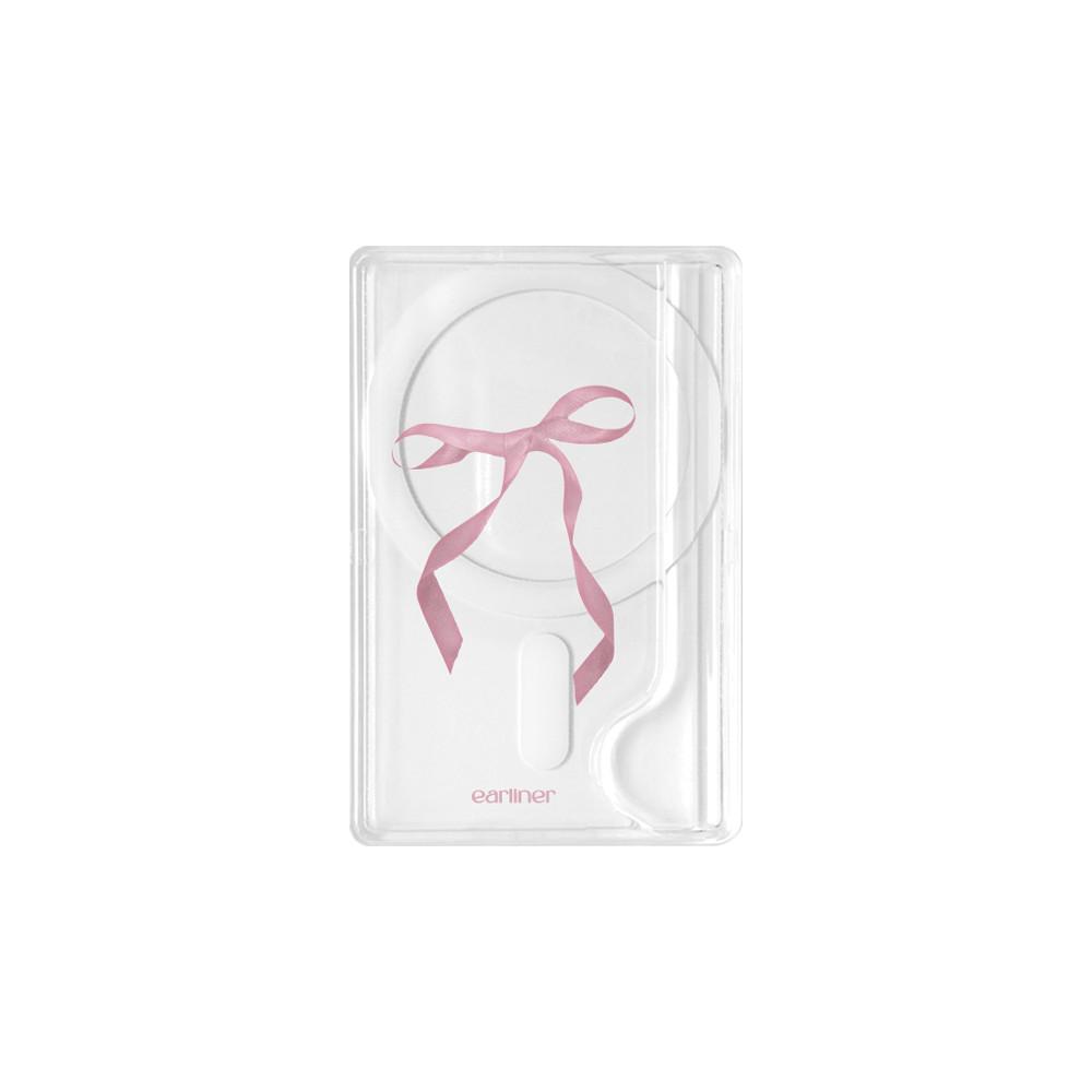 [made] 얼리너 핑크 리본 맥세이프 카드슬롯