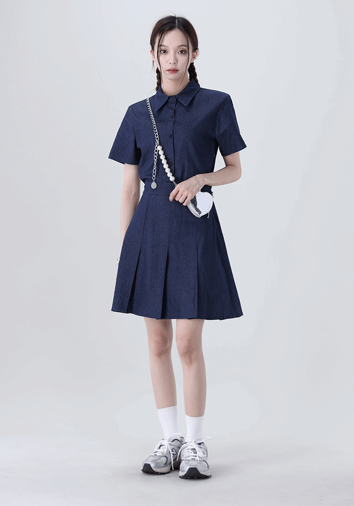 카라플리츠 데님원피스