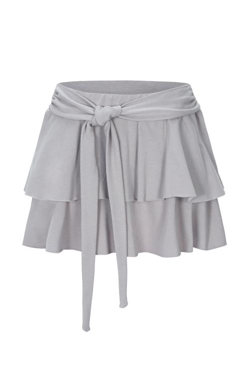 PLIE SKIRT-MAUVE GRAY
