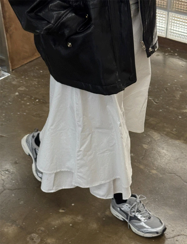 아우어 레이어드 스커트