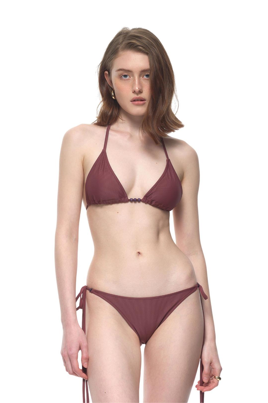 WOOD BEAD BIKINI (MAUVE)