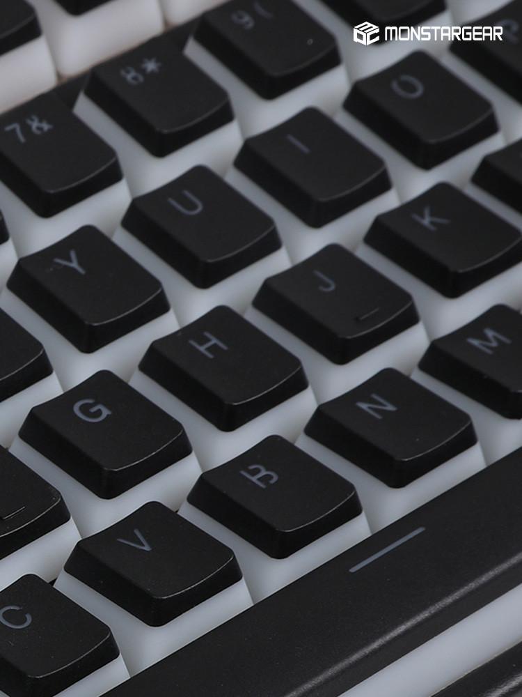 몬스타기어 PBT키캡 영문 정각 108 푸딩 키보드키캡 키캡 블랙