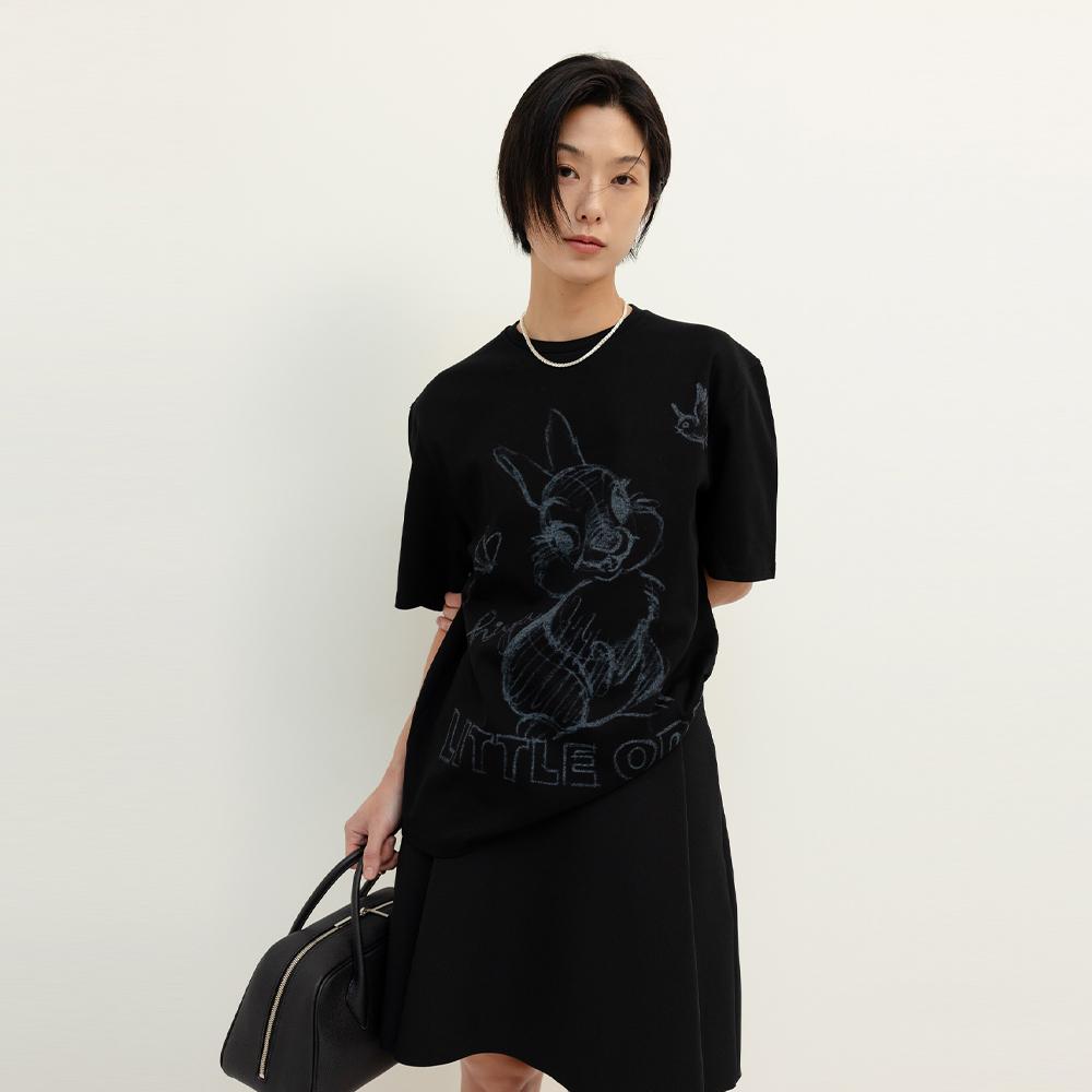 덤퍼 오버핏 반팔티 블랙