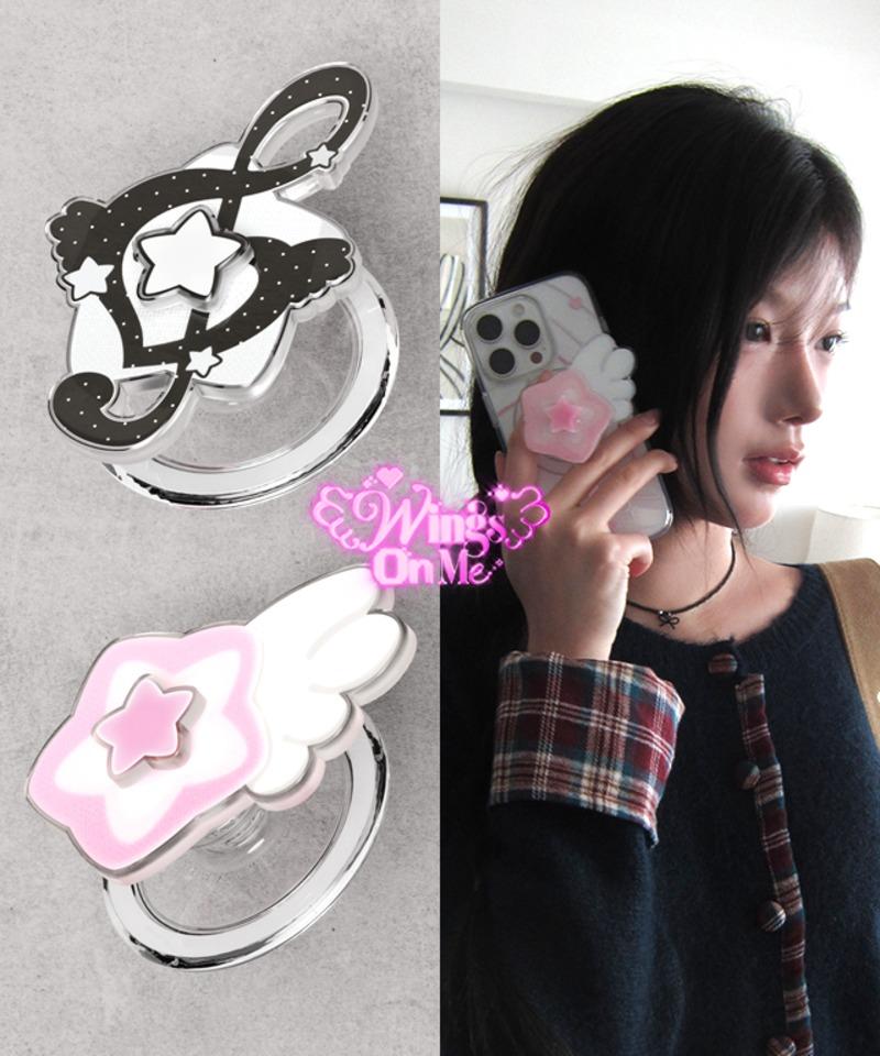 [신지모루X모디무드💞] 맥세이프 회전형 아크릴 그립톡 M-티피톡 4종 슈팅스타✨ 멜로디🎵 피젯 스피너 스마트폰 그립 거치대