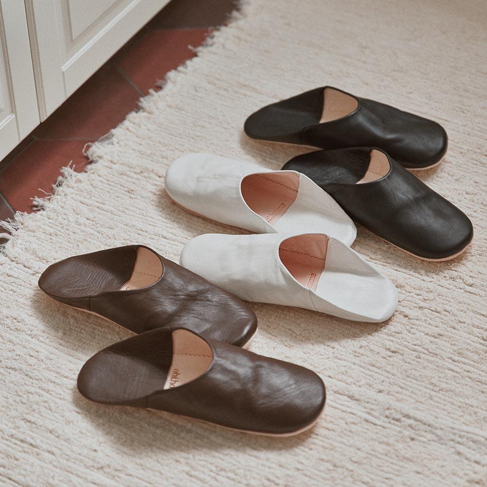 오하이홈 층간소음방지 거실 실내화 모로코 바부슈 실내슬리퍼 가죽 거실화