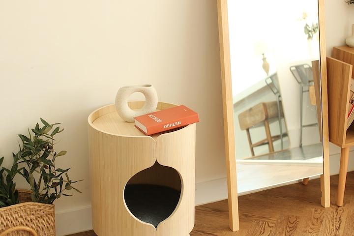 몬트 숨숨집 협탁 + 캣닢 물고기 낚시대 증정