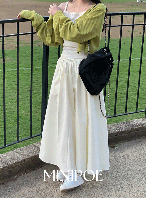 미니포에 [restock][MADE] 버터크림 롱 스커트 (1color)