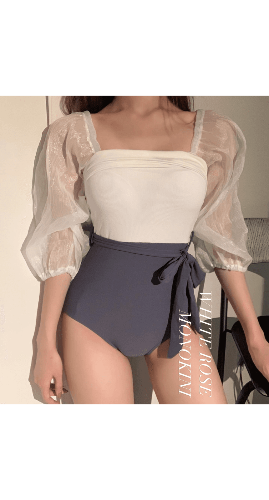 WHITE ROSE MONOKINI