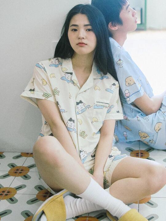 [CN]NINOZ X SOOBOOKZ 탱고 PAJAMA SET [IVORY]
