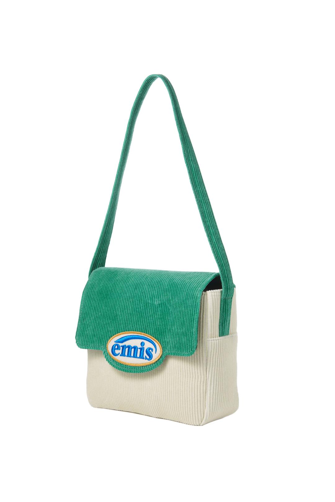 CORDUROY WAPPEN BAG-GREEN