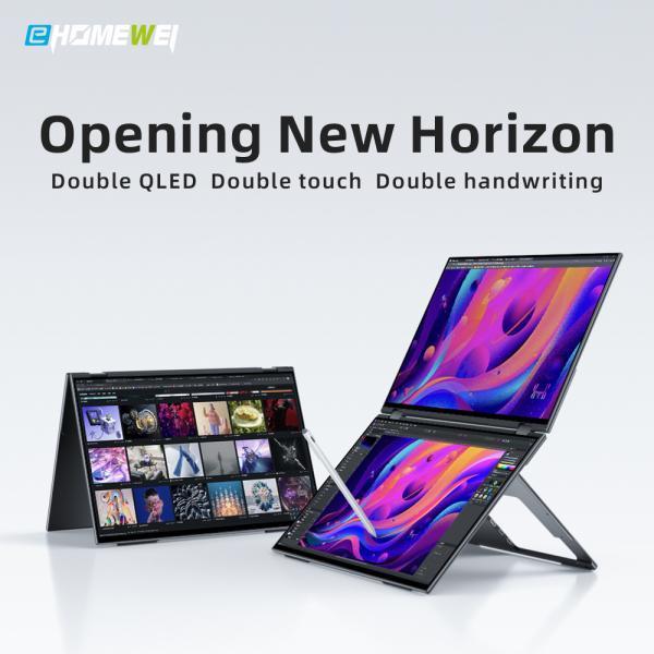 EHOMEWEI 휴대용 듀얼 스크린 모니터 X2 Pro 드라이