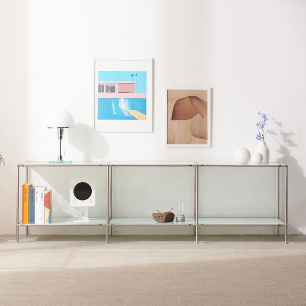 유니크 모듈 높은 오픈 수납 거실장 1800 TV