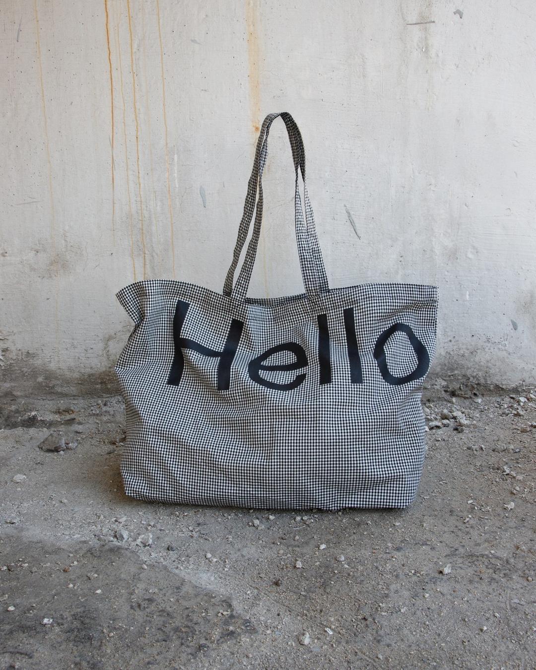 Big tote bag - Black check