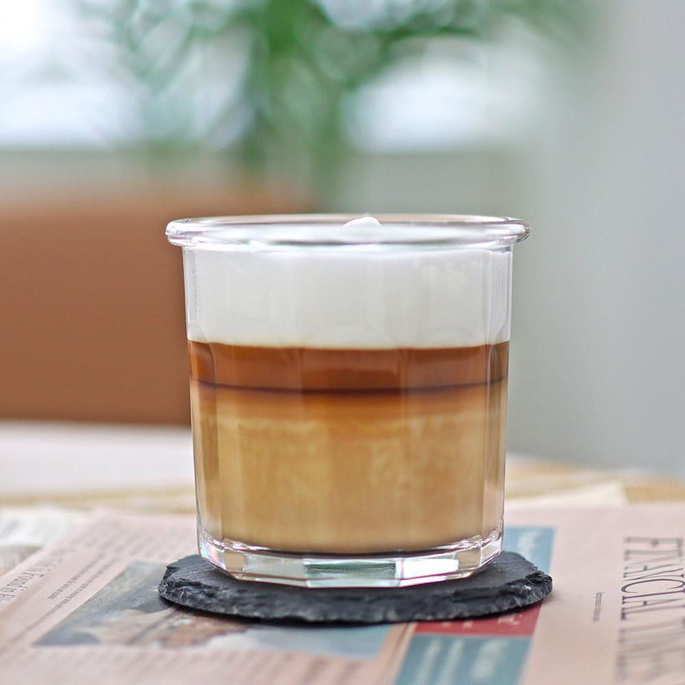 홈카페 유리컵 인쇄 강화 내열 아인슈페너 플랫화이트 아이스커피잔 - 클래시카 180ml