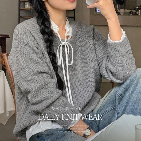 [레이어드활용도👍/봄신상][MADE] 제이든 레글런 하찌 긴팔니트티(44~88) (루즈핏니트-라운드니트-레이어드니트-간절기니트-봄니트-가을니트-베이직니트티-기본니트티-베이직핏-나그랑니트)