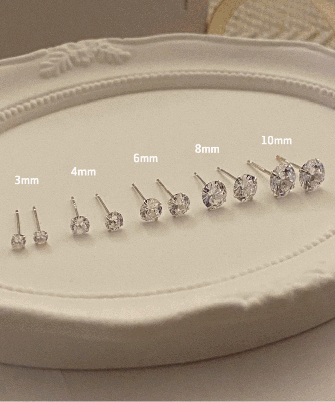 [Silver925] 크리스탈큐빅귀걸이 / 5 size