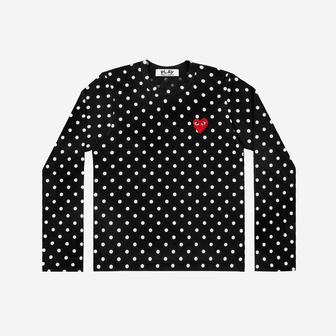 Play Comme des Garcons Polka Dot T-Shirt Black White