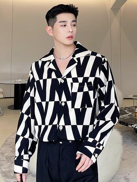 타란 오픈카라 오버핏 셔츠