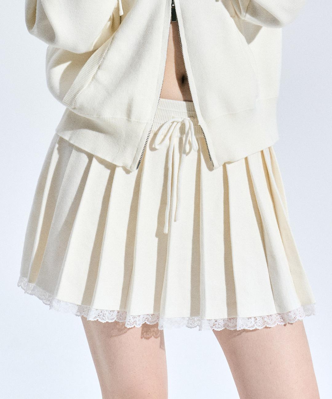 아일리 니트 스커트 팬츠 [IVORY]