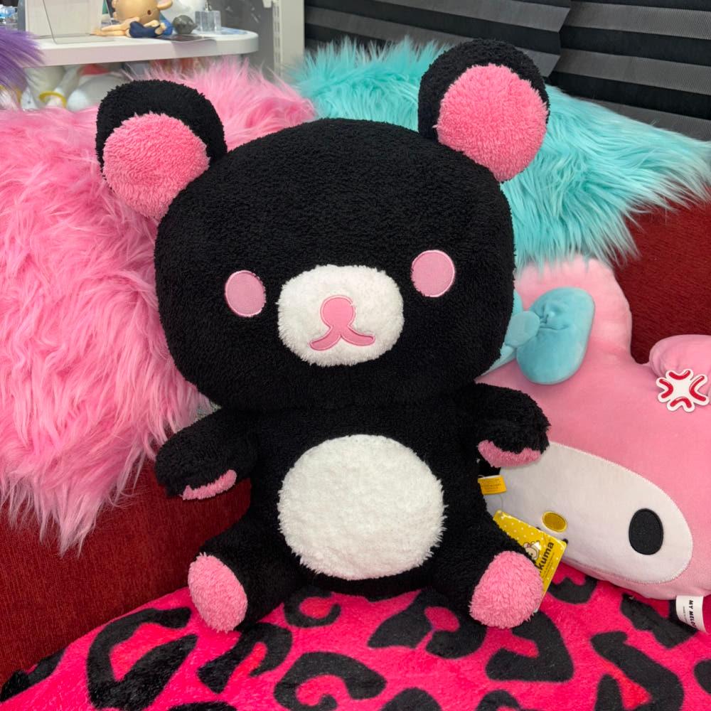 리락쿠마 블랙 핑크 빅 인형 누이구루미