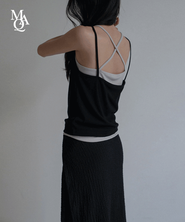 매니크 [MNQ MADE] 제이드 골지 레이어드 나시 (SET 할인)
