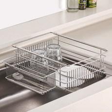 [리본제이]무디타 304 올스텐 업앤다운 식기건조대 (수저통 포함)