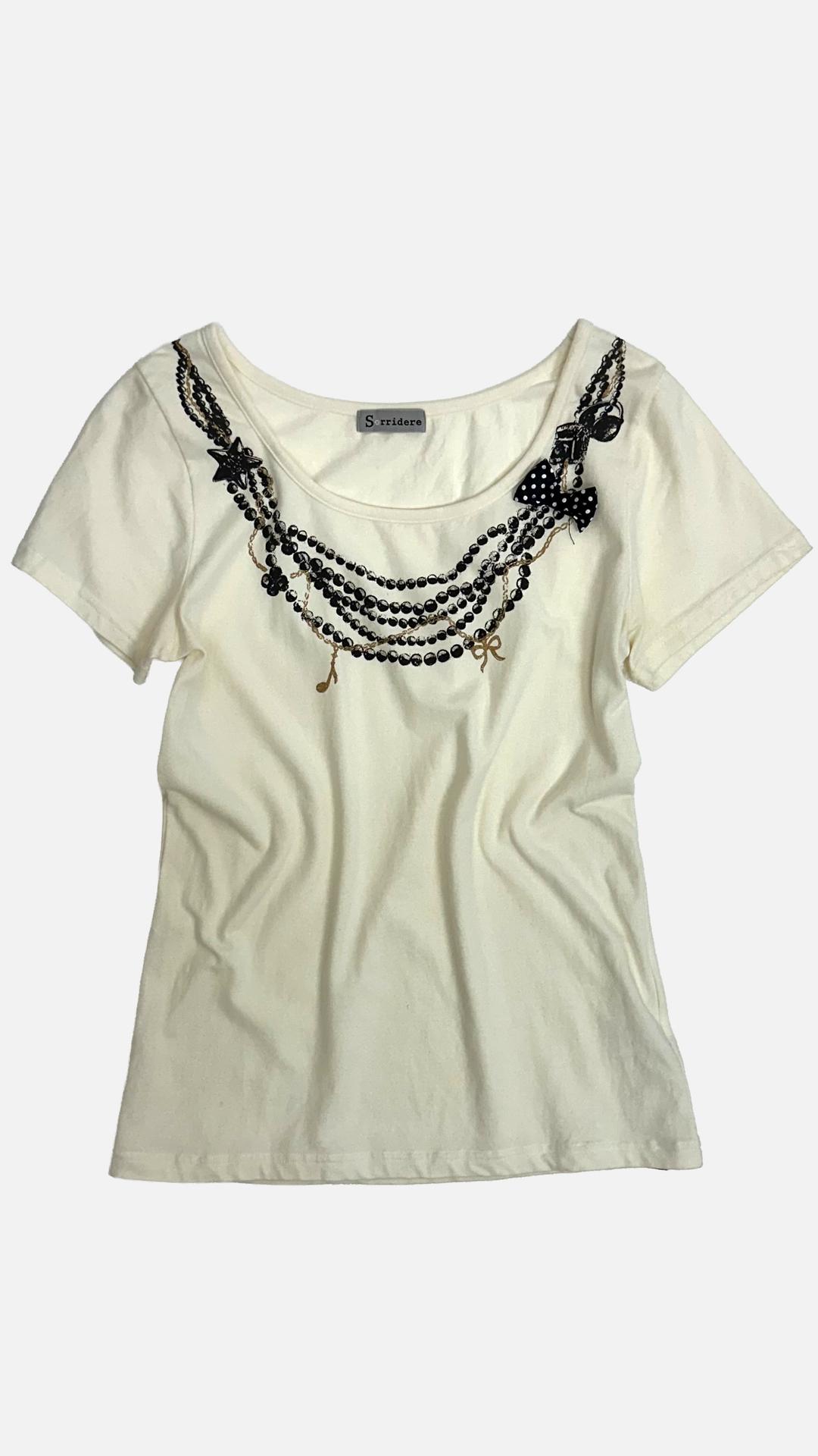 Necklace Print Short-Sleeve T-Shirt