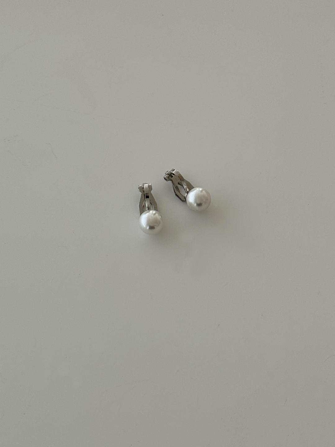 심플 진주 귀찌