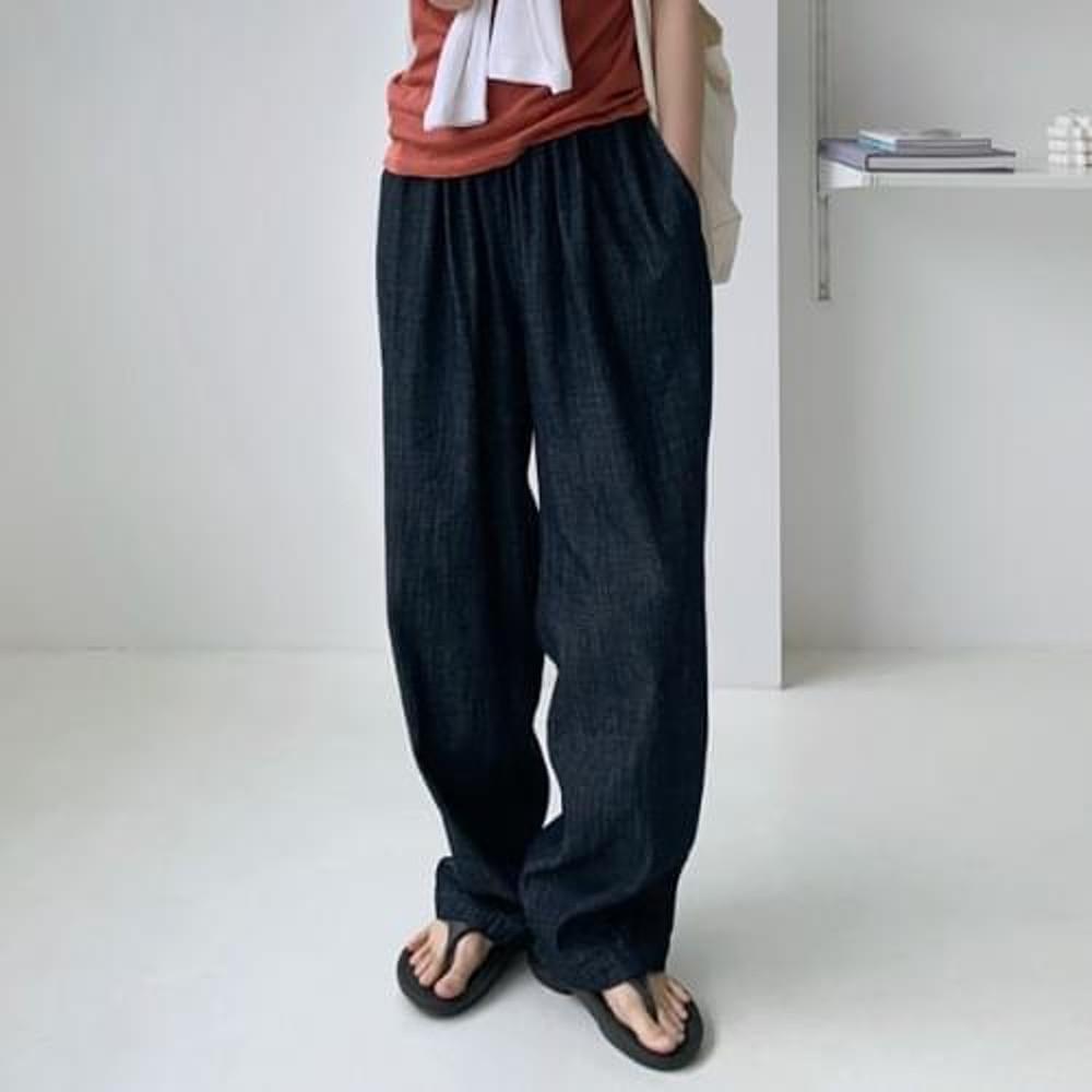 [데일리쥬] 더기 데님 밴딩 팬츠